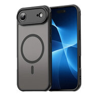 iPhone Air Hoesje - MobyDefend MagSafe Case Mat Transparant Met Gekleurde Rand - Zwart