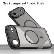 iPhone Air Hoesje - MobyDefend MagSafe Case Mat Transparant Met Gekleurde Rand - Zwart