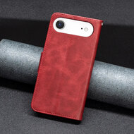 iPhone Air Hoesje - MobyDefend Wallet Book Case Met Koord - Rood