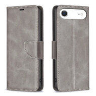 iPhone Air Hoesje - MobyDefend Wallet Book Case Met Koord - Grijs