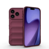 iPhone 17 Pro Hoesje - MobyDefend TPU Gripcase - Donkerpaars