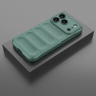 iPhone 17 Pro Hoesje - MobyDefend TPU Gripcase - Groen