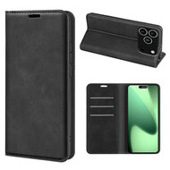 iPhone 17 Pro Max Hoesje - MobyDefend Luxe Wallet Bookcase (Magnetische Sluiting) - Zwart
