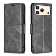 iPhone 17 Pro Max Hoesje - MobyDefend Wallet Book Case Met Koord - Zwart