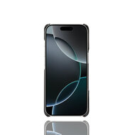 iPhone 17 Pro Hoesje - MobyDefend Lederen Backcover Met Vakjes Voor Pasjes - Zwart