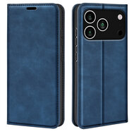 iPhone 17 Pro Hoesje - MobyDefend Luxe Wallet Bookcase (Magnetische Sluiting) - Blauw