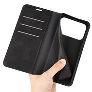 iPhone 17 Pro Hoesje - MobyDefend Luxe Wallet Bookcase (Magnetische Sluiting) - Zwart