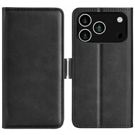 iPhone 17 Pro Hoesje - MobyDefend Luxe Wallet Book Case (Sluiting Zijkant) - Zwart