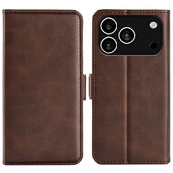 iPhone 17 Pro Hoesje - MobyDefend Luxe Wallet Book Case (Sluiting Zijkant) - Bruin