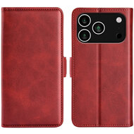 iPhone 17 Pro Max Hoesje - MobyDefend Luxe Wallet Book Case (Sluiting Zijkant) - Rood