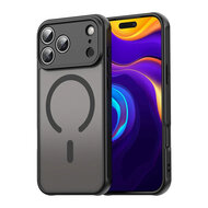 iPhone 17 Pro Max Hoesje - MobyDefend MagSafe Case Mat Transparant Met Gekleurde Rand - Zwart