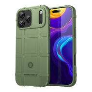 iPhone 17 Pro Max Hoesje - Mobydefend Rugged Shield TPU Backcover - Groen