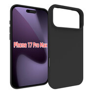 iPhone 17 Pro Max Hoesje - MobyDefend TPU Backcover - Mat Zwart