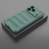 iPhone 17 Pro Max Hoesje - MobyDefend TPU Gripcase - Groen