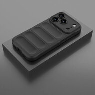 iPhone 17 Pro Max Hoesje - MobyDefend TPU Gripcase - Zwart