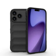 iPhone 17 Pro Max Hoesje - MobyDefend TPU Gripcase - Zwart