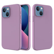iPhone 14 Hoesje - MobyDefend Matte Siliconen Backcover - Paars