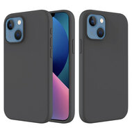 iPhone 14 Hoesje - MobyDefend Matte Siliconen Backcover - Zwart