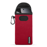 Hoesje voor Google Pixel 10 Pro XL - MobyDefend Neopreen Pouch Met Karabijnhaak - Insteekhoesje - Riemlus Hoesje - Rood