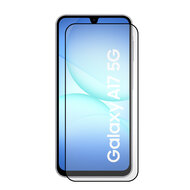 Samsung Galaxy A17 Screenprotector - MobyDefend Screensaver Met Zwarte Randen - Gehard Glas 