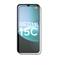 3-Pack Xiaomi Redmi 15C 5G Screenprotectors - MobyDefend Screensavers Met Zwarte Randen - Gehard Glas 