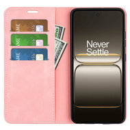OnePlus Nord 5 Hoesje - MobyDefend Luxe Wallet Bookcase (Magnetische Sluiting) - Roze