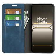 OnePlus Nord 5 Hoesje - MobyDefend Luxe Wallet Bookcase (Magnetische Sluiting) - Blauw