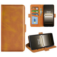 OnePlus Nord 5 Hoesje - MobyDefend Luxe Wallet Book Case (Sluiting Zijkant) - Lichtbruin