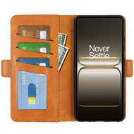 OnePlus Nord 5 Hoesje - MobyDefend Luxe Wallet Book Case (Sluiting Zijkant) - Lichtbruin