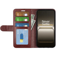 OnePlus Nord 5 Hoesje - MobyDefend Wallet Book Case (Sluiting Achterkant) - Bruin