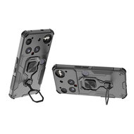 Nothing Phone (3) Hoesje - MobyDefend Dubbelgelaagde Pantsercase Met Standaard - Zwart