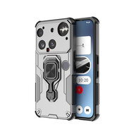 Nothing Phone (3) Hoesje - MobyDefend Dubbelgelaagde Pantsercase Met Standaard - Zilvergrijs