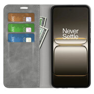 OnePlus Nord CE 5 Hoesje - MobyDefend Luxe Wallet Bookcase (Magnetische Sluiting) - Grijs