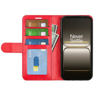 OnePlus Nord CE 5 Hoesje - MobyDefend Wallet Book Case (Sluiting Achterkant) - Rood