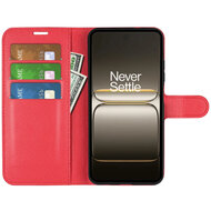 OnePlus Nord CE 5 Hoesje - MobyDefend Kunstleren Wallet Book Case (Sluiting Voorkant) - Rood