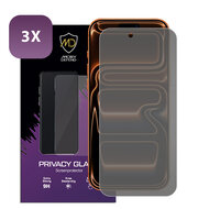 3-Pack MobyDefend iPhone 17 Pro Max Screenprotectors - HD Privacy Glass Screensavers