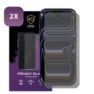 2-Pack MobyDefend iPhone 17 Pro Screenprotectors - Matte Privacy Glass Screensavers