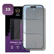 3-Pack MobyDefend iPhone Air Screenprotectors - Matte Privacy Glass Screensavers