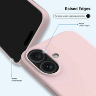 iPhone 16 Hoesje - MobyDefend Matte Siliconen Backcover - Roze