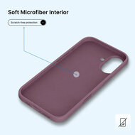 iPhone 16 Hoesje - MobyDefend Matte Siliconen Backcover - Paars
