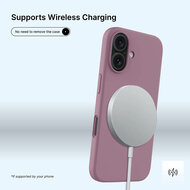 iPhone 16 Hoesje - MobyDefend Matte Siliconen Backcover - Paars