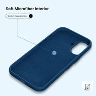 iPhone 16 Hoesje - MobyDefend Matte Siliconen Backcover - Blauw