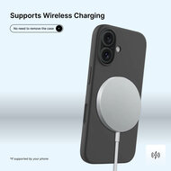 iPhone 16 Hoesje - MobyDefend Matte Siliconen Backcover - Zwart