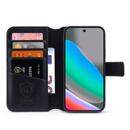 Google Pixel 10 / Google Pixel 10 Pro Hoesje - Luxe Leren MobyDefend Wallet Bookcase - Zwart