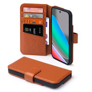 Google Pixel 10 / Google Pixel 10 Pro Hoesje - Luxe Leren MobyDefend Wallet Bookcase - Bruin