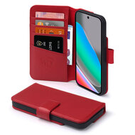 Google Pixel 10 / Google Pixel 10 Pro Hoesje - Luxe Leren MobyDefend Wallet Bookcase - Rood