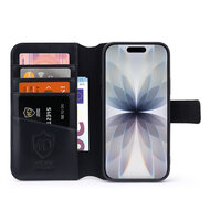 iPhone 17 Hoesje - Luxe Leren MobyDefend Wallet Bookcase - Zwart