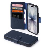 iPhone 17 Hoesje - Luxe Leren MobyDefend Wallet Bookcase - Blauw