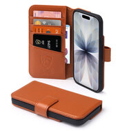 iPhone 17 Hoesje - Luxe Leren MobyDefend Wallet Bookcase - Bruin