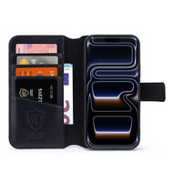 iPhone 17 Pro Hoesje - Luxe Leren MobyDefend Wallet Bookcase - Zwart